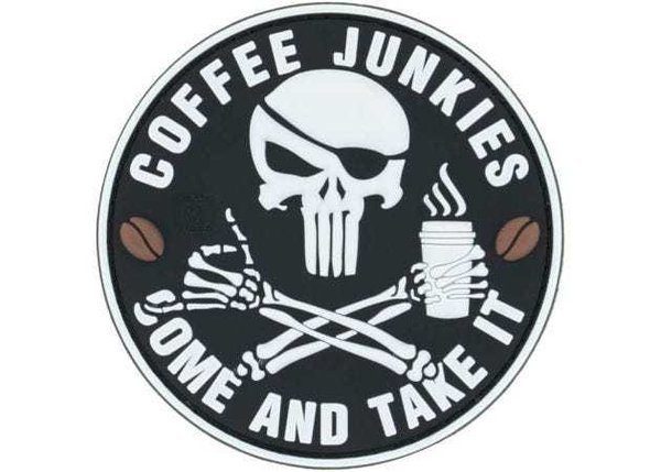 Patch JTG 3D PVC Coffee Junkies Come and Take It