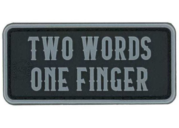 Patch JTG 3D PVC Two Words One Finger