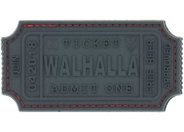 Patch JTG 3D PVC Ticket Walhalla Odin Approved - Midnightblack